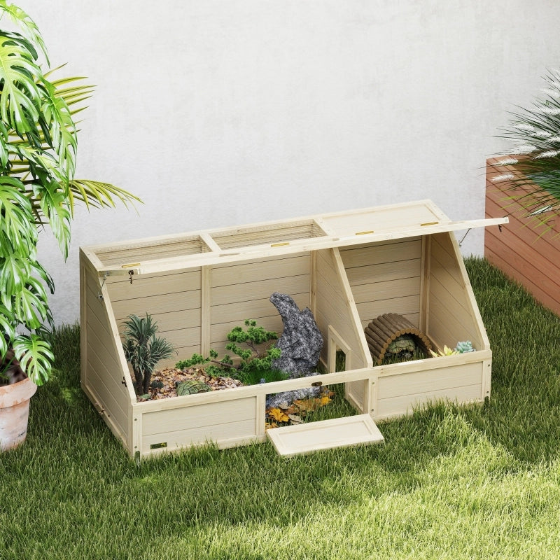 Scatola per tartarughe, recinto esterno per tartarughe, design senza fondo, facile da aprire, casetta per tartarughe, natura