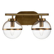 Applique bagno Hollis Hinkley ottone 2 globi vetro E14