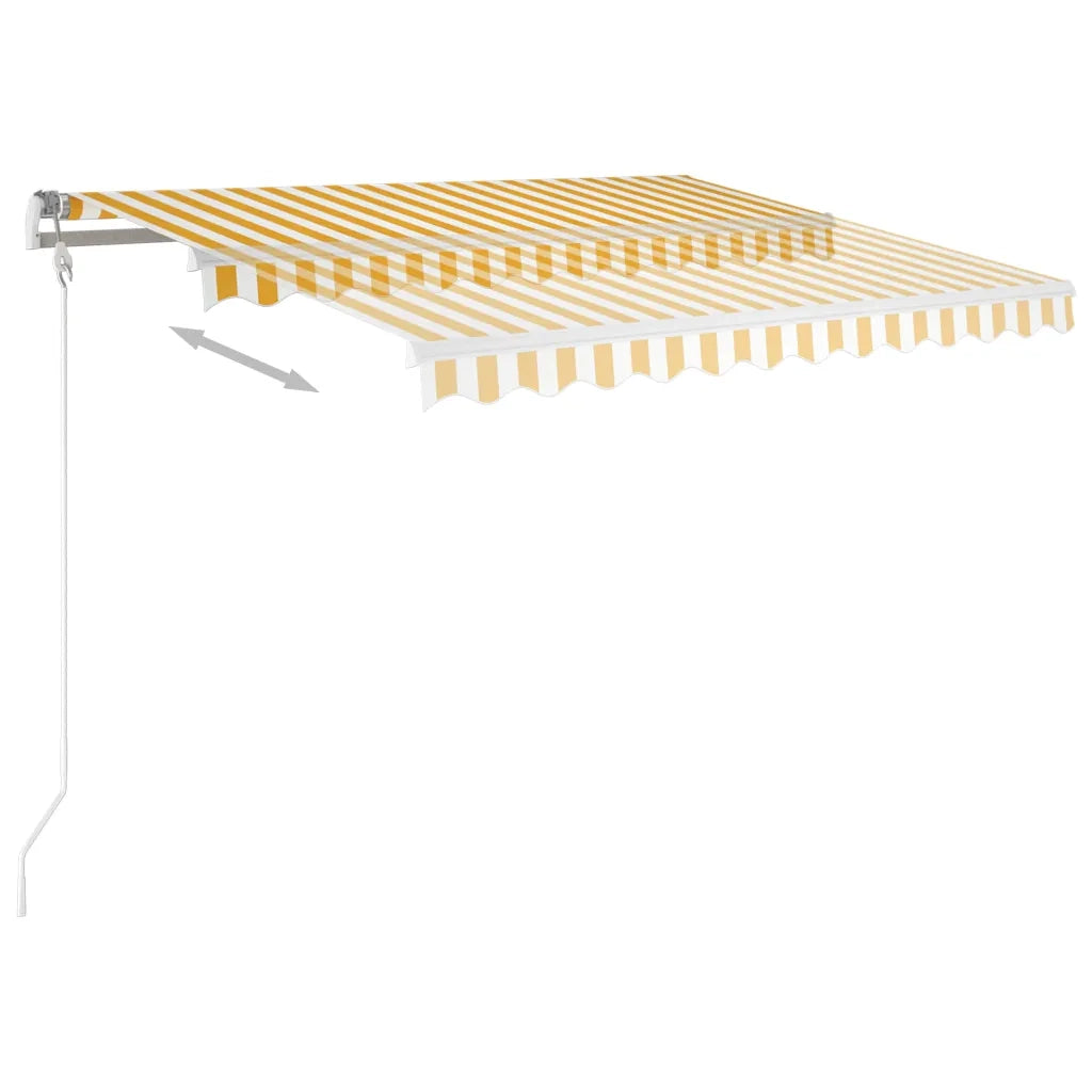 Tenda da Sole Retrattile Automatica 300x250 cm Gialla e Bianca 3068868