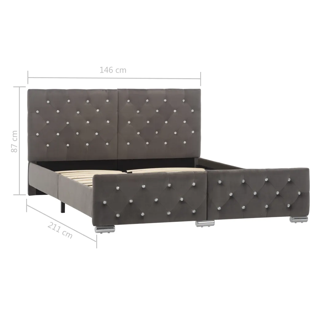 Giroletto Grigio in Velluto 140x200 cm 286832