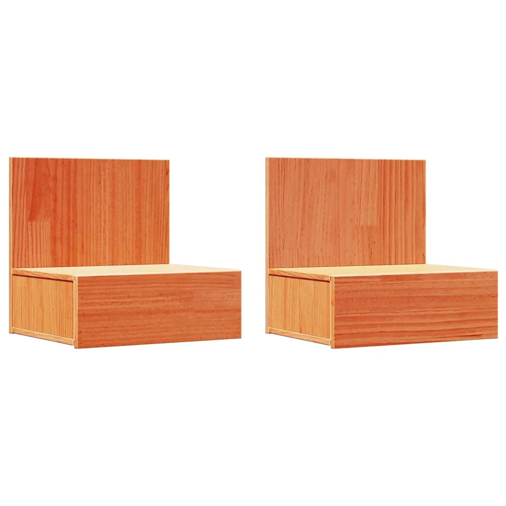 Comodino con cassetto 2 pcs Marrone cerato 42 x 32,5 x 40 cm 873498