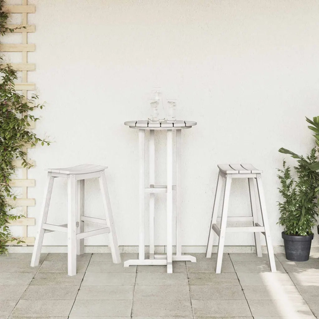 Sgabello da bar 2 pcs Bianco 52 x 43 x 73,5 cm HDPE 42006610