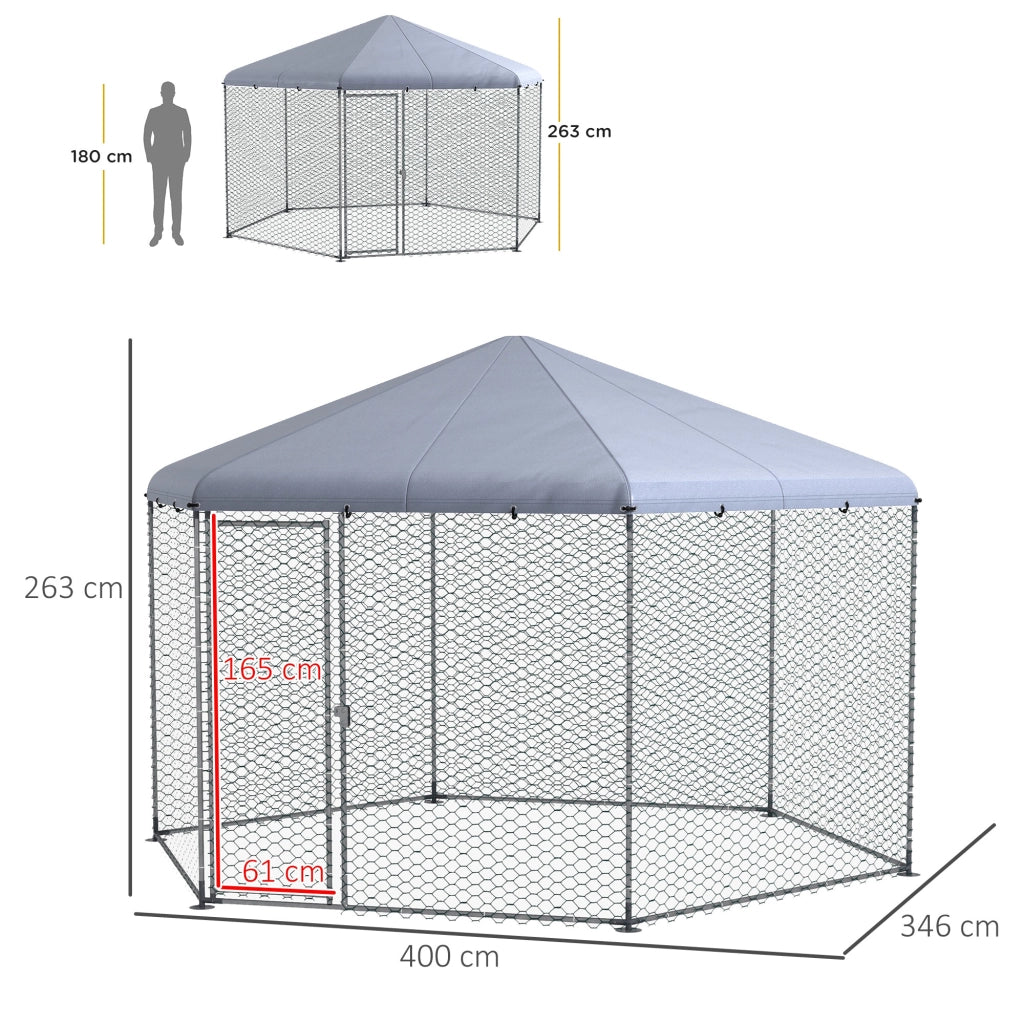 Recinto per Galline ¨C Minimal ¨C Acciaio, 4x3.5x2.6m