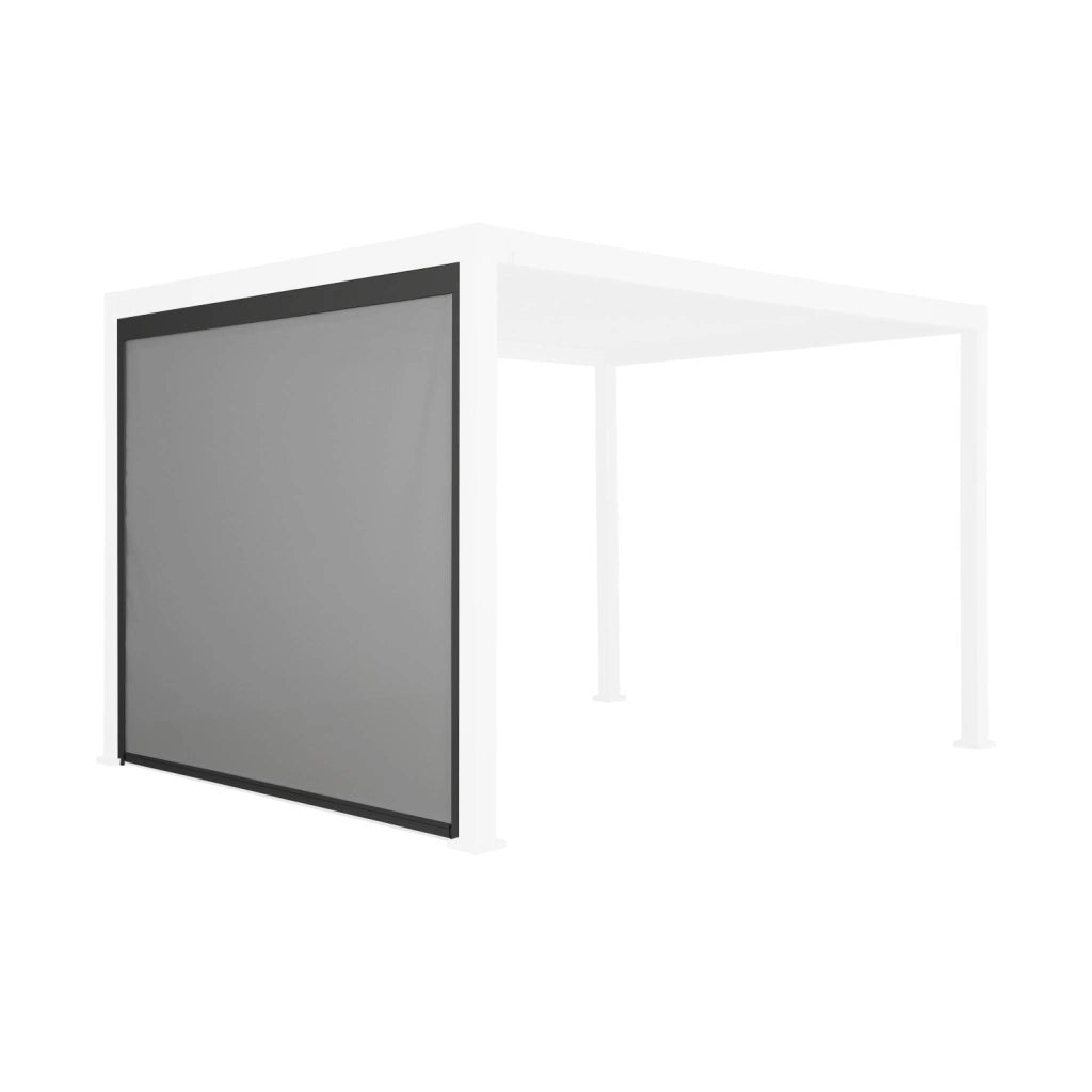 tenda laterale avvolgibile alluminio e textilene per pergola, 3m,