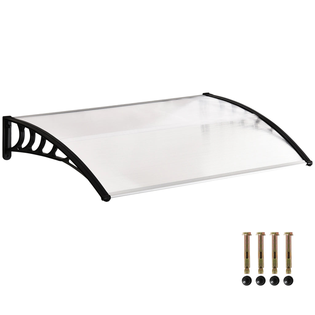 Tettoia Protezione Porte Finestre ¨C Minimal ¨C Alluminio Trasparente 150x90x25 cm