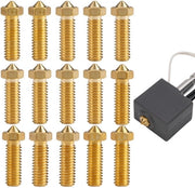 Set di Nozzle per 3D Stampante - 15 pezzi - 0,1 mm/0,2 mm/0,4 mm/0,6 mm/0,8 mm - Acciaio Inox - Componenti per 3D Stampante - Eccellente Conduttività Termica - Superficie Interna Liscia - Nozzle per 3D Stampante
