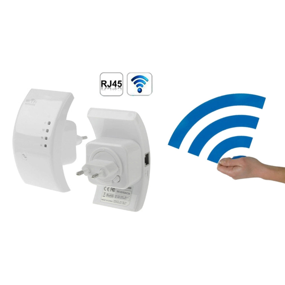 Trade Shop - Amplificatore Wifi Repeater 300 Mbps Ripetitore Wifi Range Extender Lan Rete -
