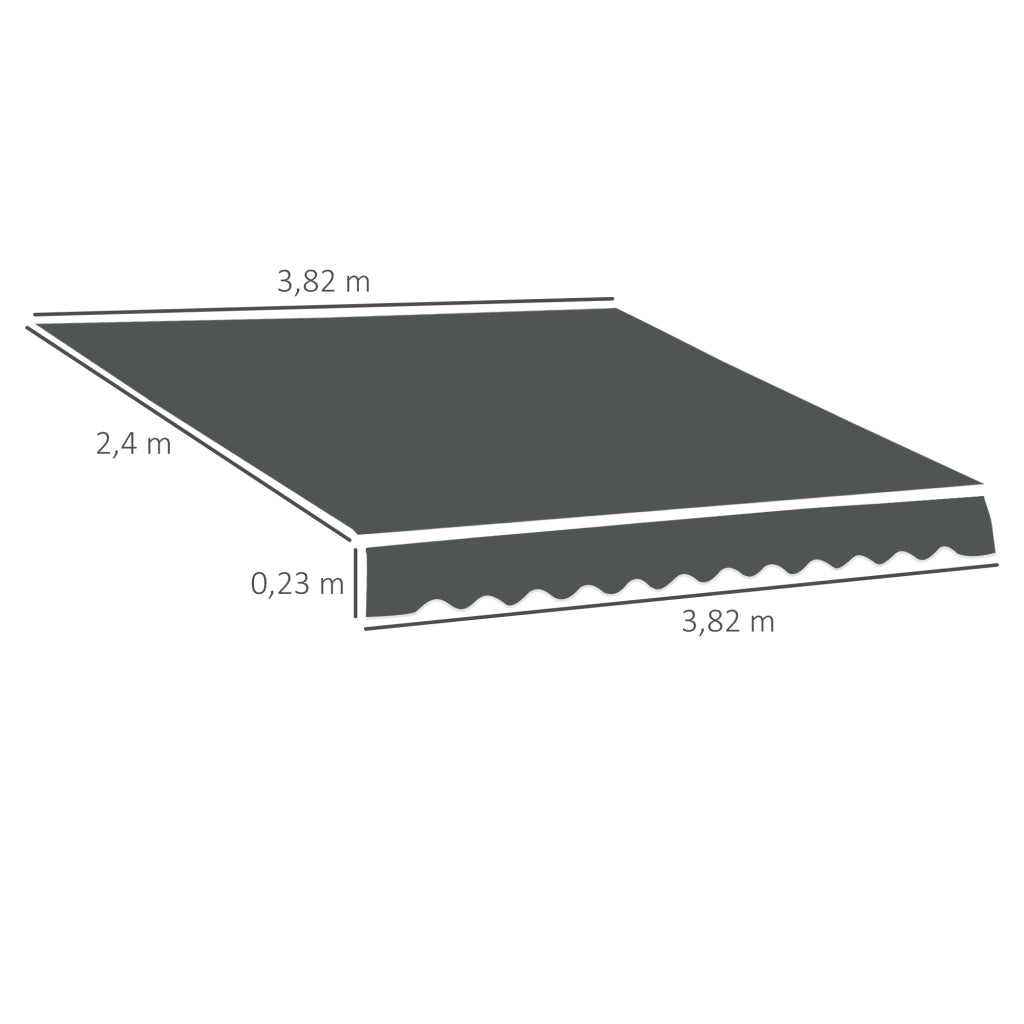 Tenda a Rullo per Terrazzo ¨C Minimal ¨C Polyester Antivento Grigio