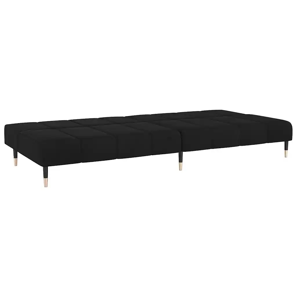 Divano letto | Sof¨¤ letto | Letto singolo a 2 Posti Nero in Velluto