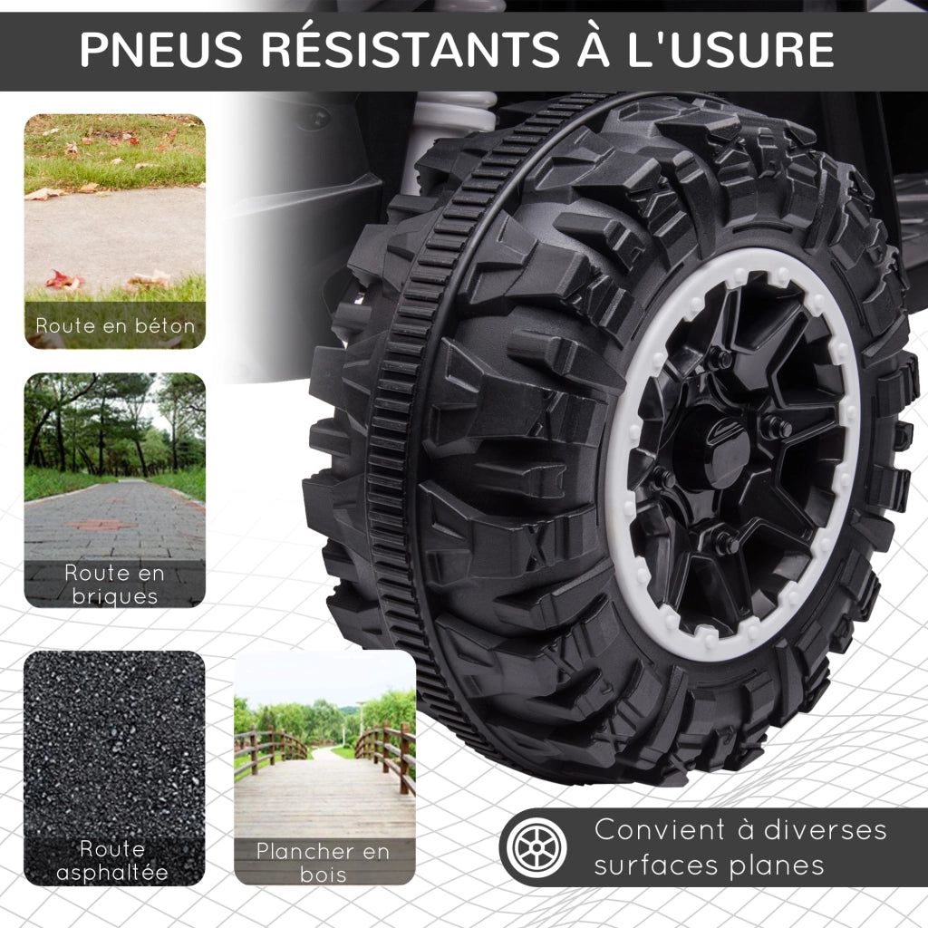 Quad elettrico per bambini ¨C Minimal ¨C 12V, nero, bianco, metallo, PP