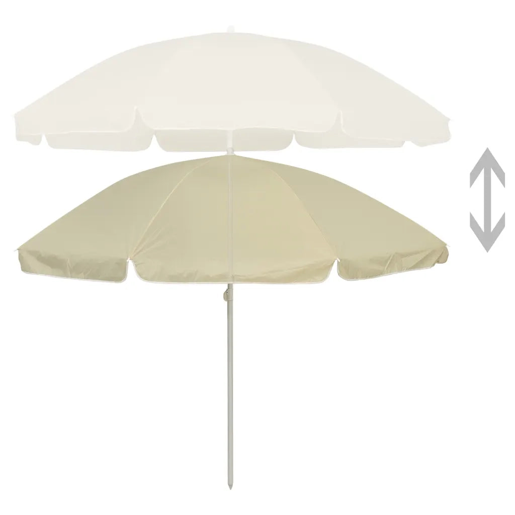 Ombrellone da Spiaggia Giallo Sabbia 240 cm 314703