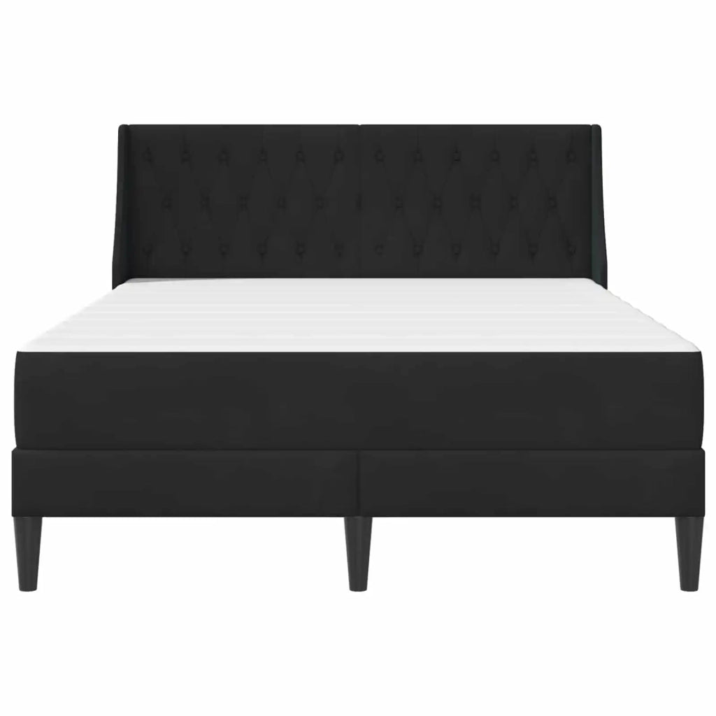 Struttura letto con materasso-Giroletto Nero 120 x 190 cm Velluto 307691