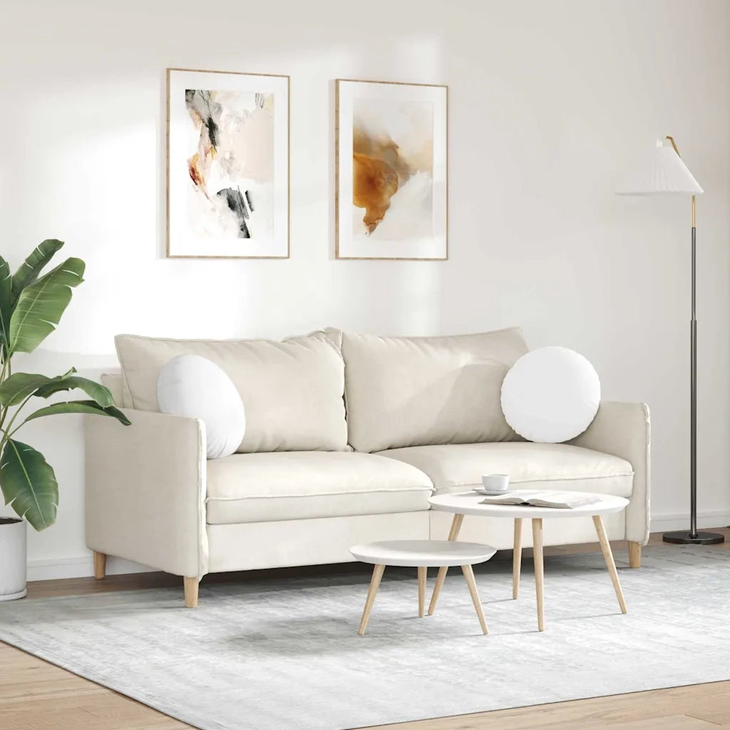 Cuscini per Seduta 2 pcs Bianco Ø40 x 13 cm Tessuto 42014131