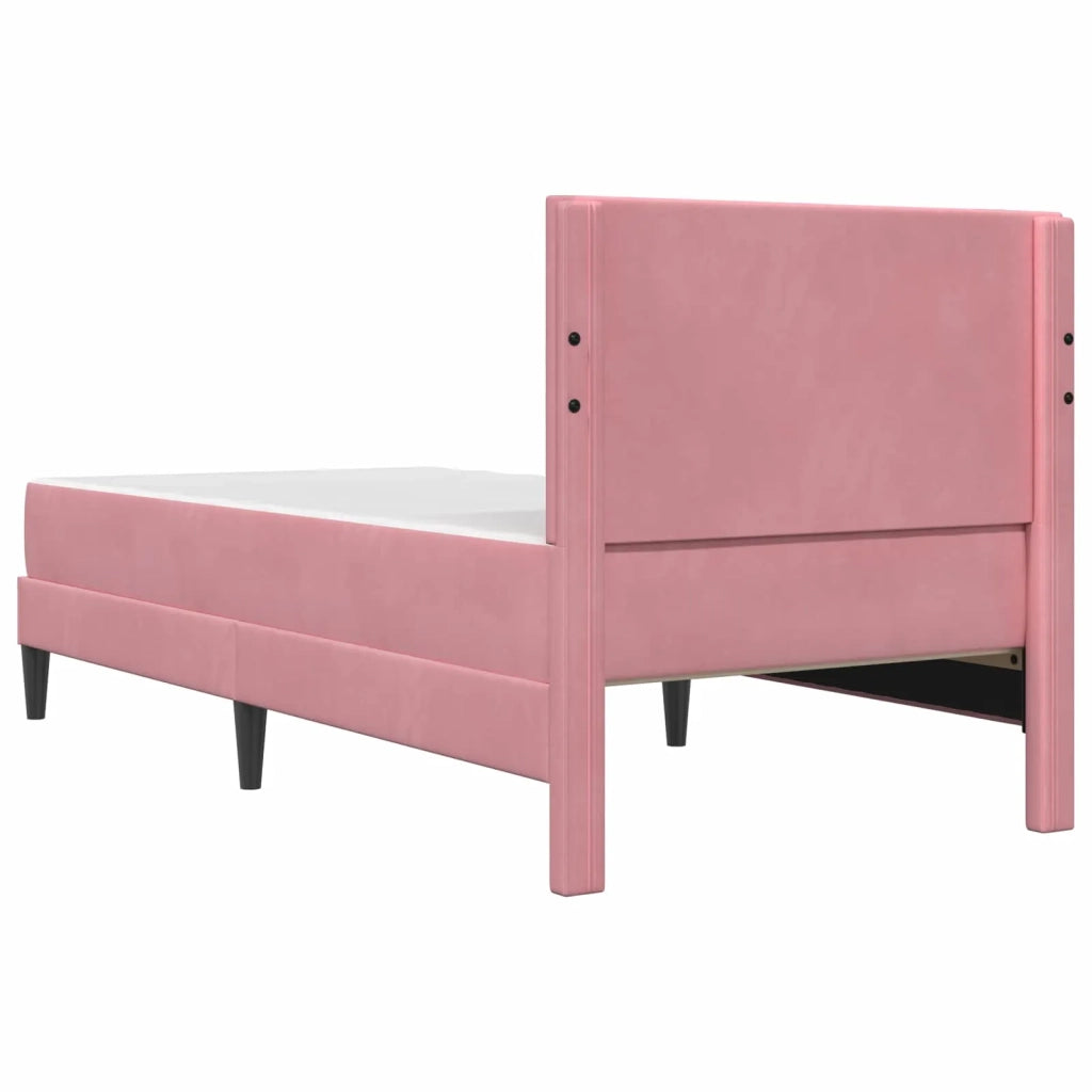 Struttura letto con materasso-Giroletto Rosa 80 x 200 cm Velluto 967387