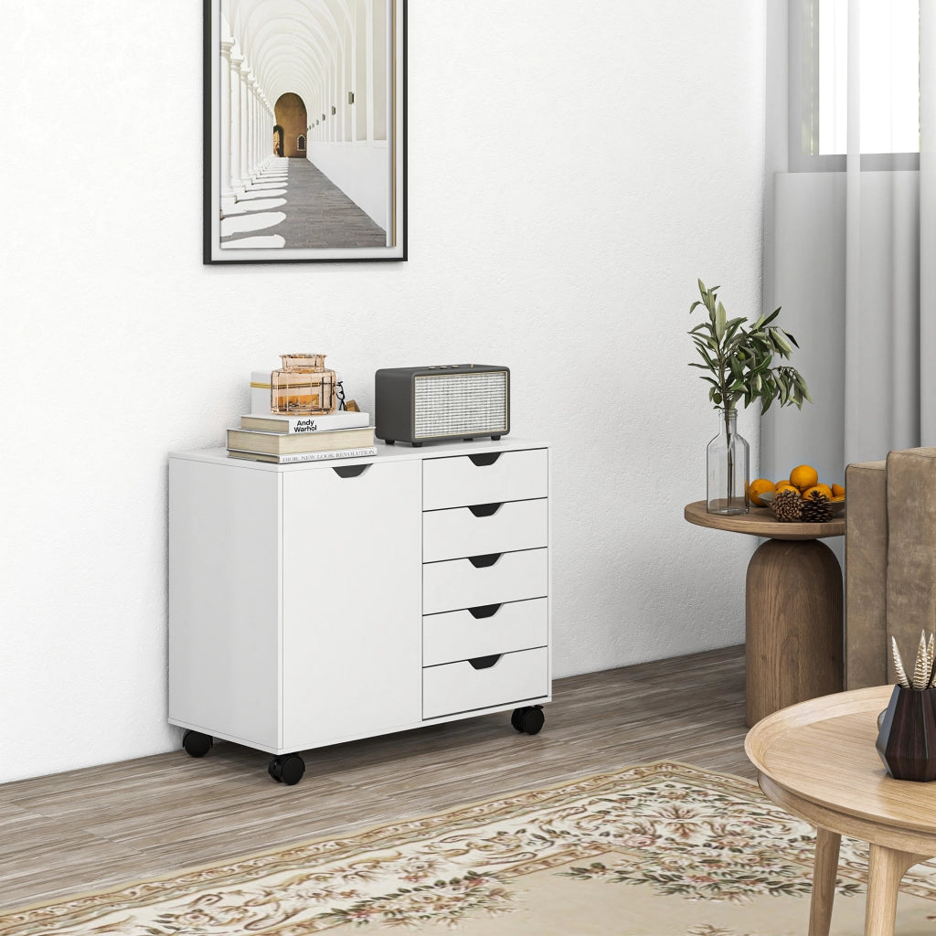 Cassettiera Laterale con Ripiano Regolabile ¨C zephmum ¨C Bianco 60x40x80