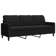 Divano | Divano da soggiorno | Sofa a 3 Posti Nero 180 cm in Velluto