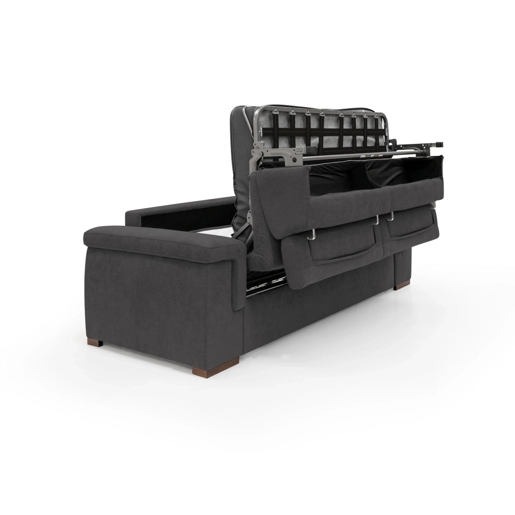 Giunone Divano letto mat. H18 200 cm (mat. 120x197 cm) nero
