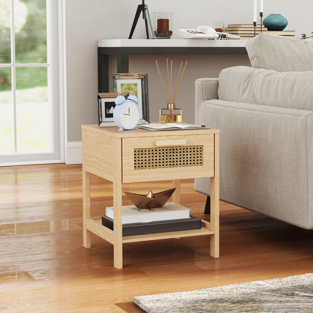 Comodino con cassetto ¨C Minimal ¨C MDF 40x40x48.4 cm
