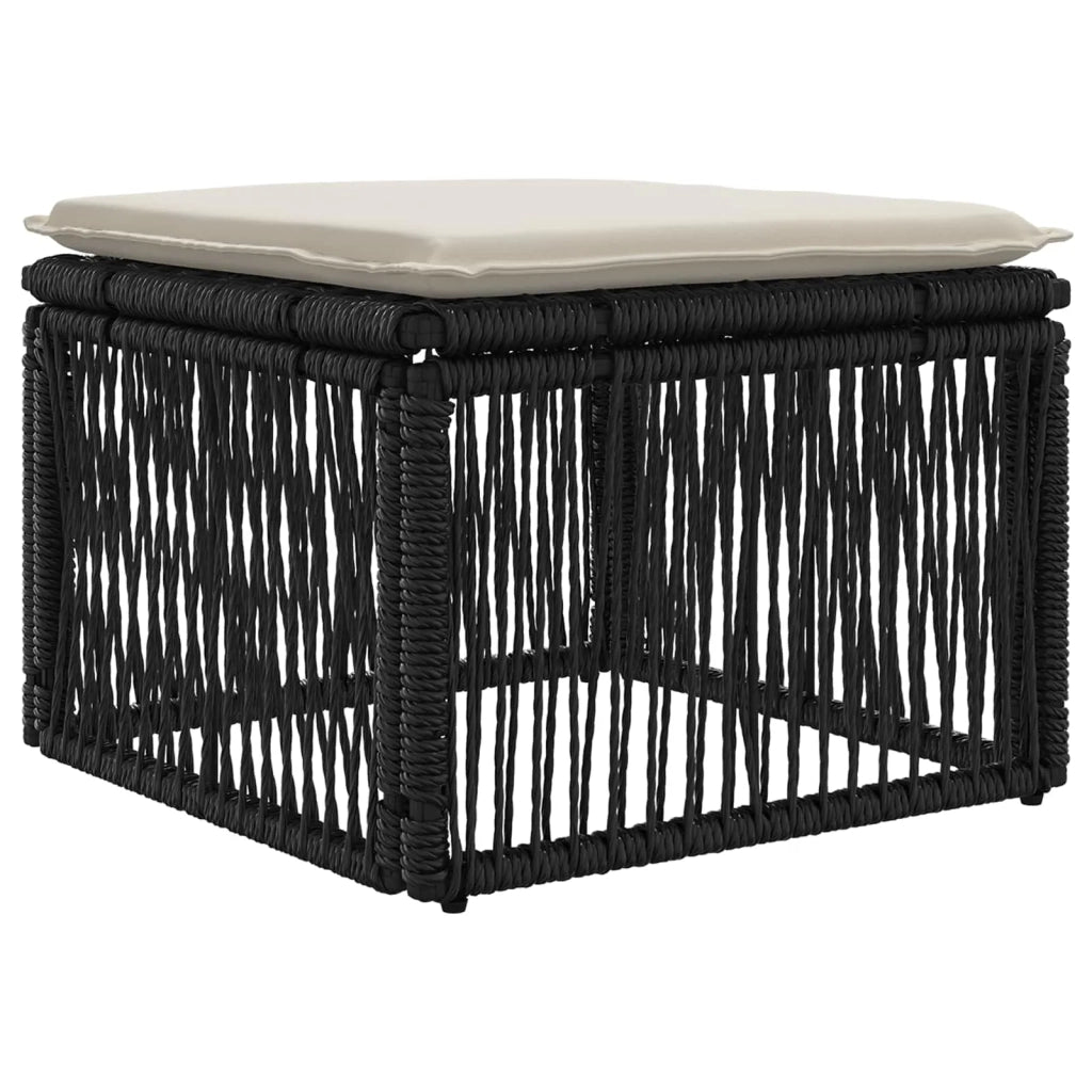 Set Divano da Giardino 8 pz Nero polyrattan 3436504
