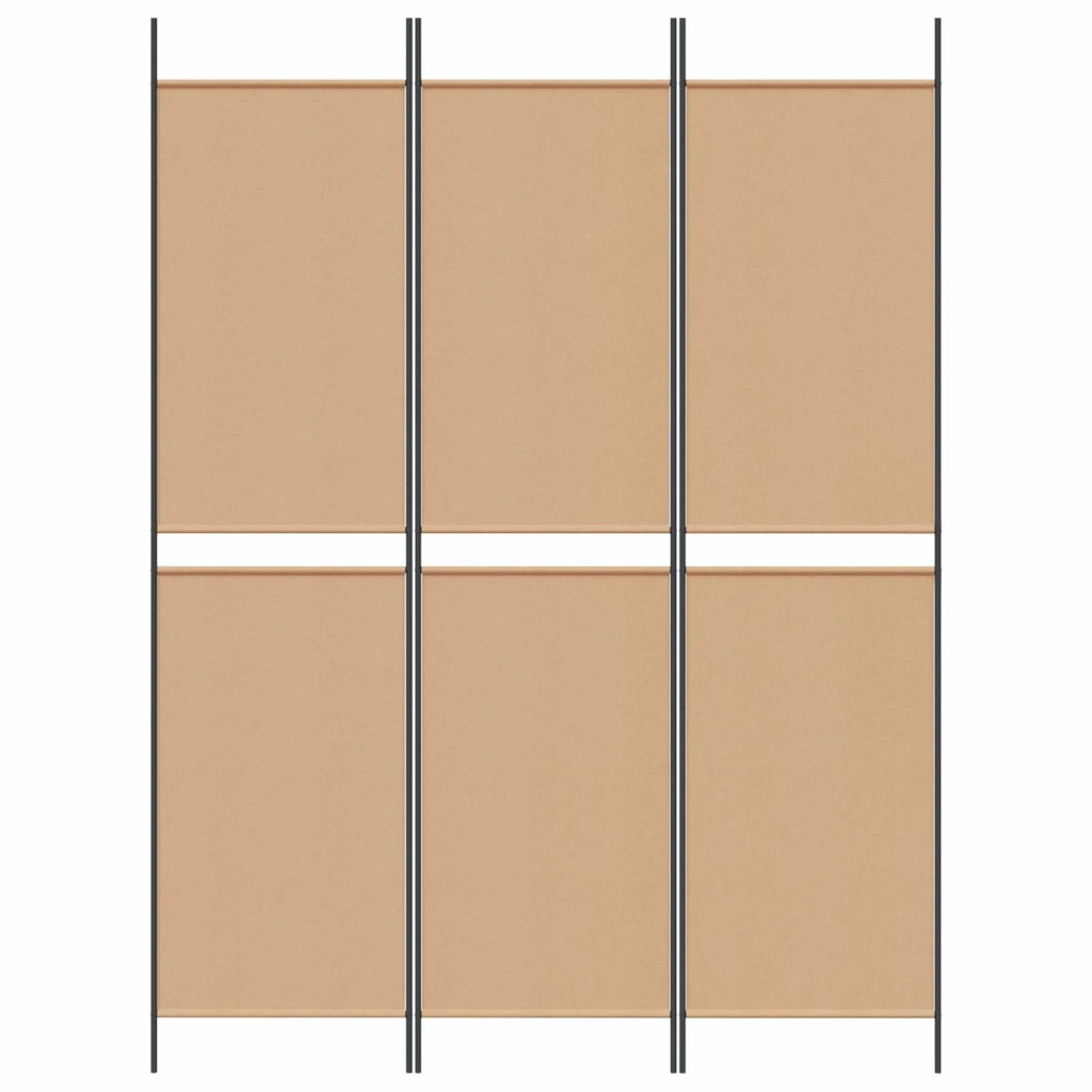 Paravento a 3 pannelli Beige 150 x 200 cm Tessuto 42039219