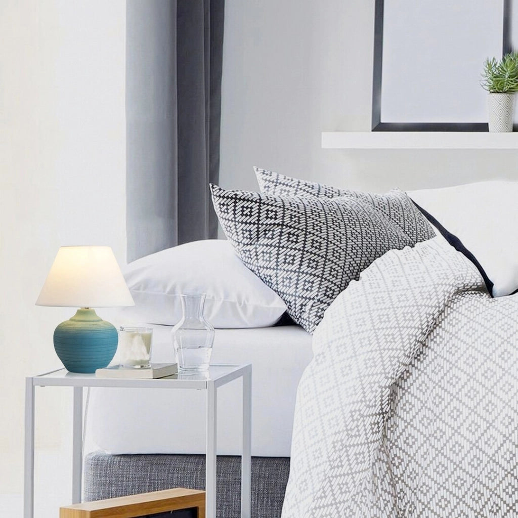 Lampada da comodino con paralume Molly blu E14 Rabalux 4392