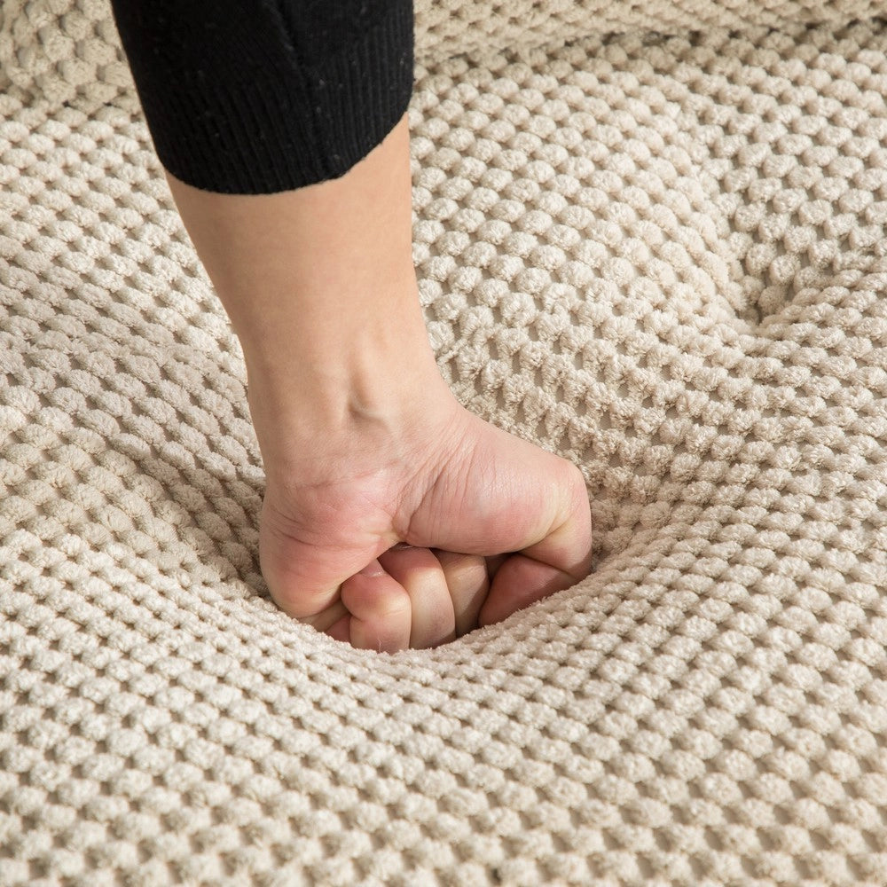 Divano Modulare in Tessuto Chenille ¨C MINIMAL ¨C Khaki Chiaro, Morbido, Antiscivolo