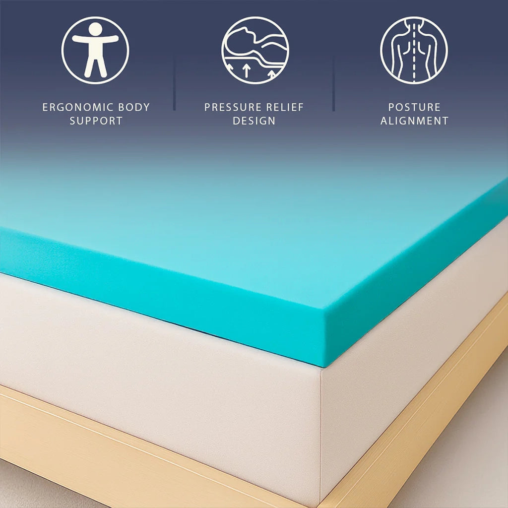 Topper 180x200 in Memory Foam a 9 Zone Differenziate | Alto 10 cm | Rivestimento Sfoderabile in Tessuto Pure Anallergico | Made in Italy