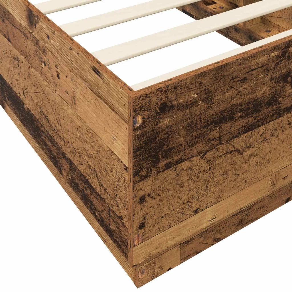 Letto con LED Legno antico 80 x 200 cm Legno ingegnerizzato 3429568