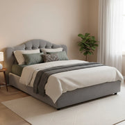 Letto Matrimoniale Arex, Letto Matrimoniale Sfoderabile Made in Italy, Grigio