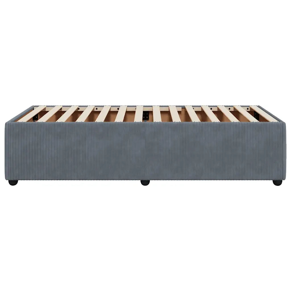 Giroletto senza Materasso Grigio Scuro 100x200 cm Velluto 3284989