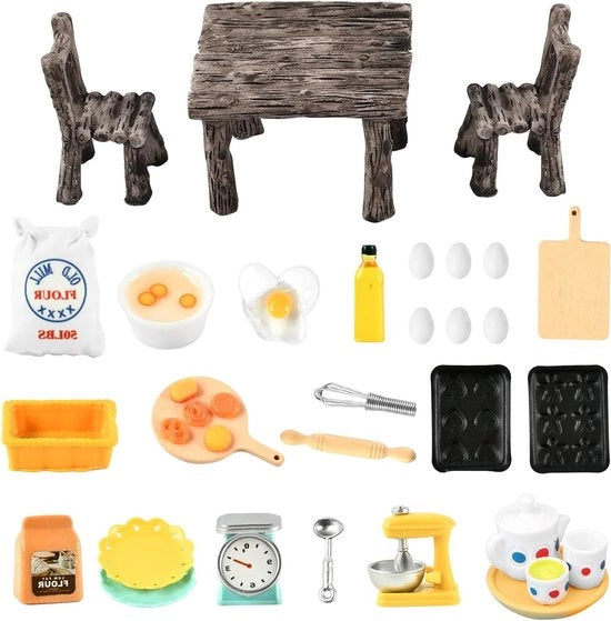 Set di mobili da cucina in scala 1/12 per casa di bambole
