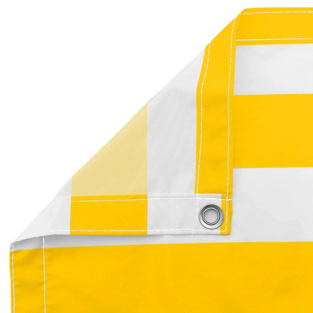 Schermo da balcone | Paravento da Balcone Giallo e Bianco 100 x 300 cm Tessuto Oxford
