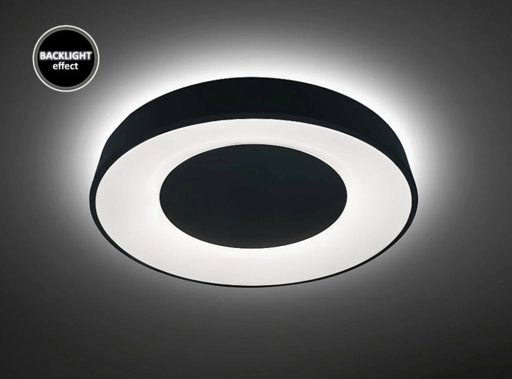 Plafoniera LED dimmerabile 48cm 38W nera Ceilo Rabalux