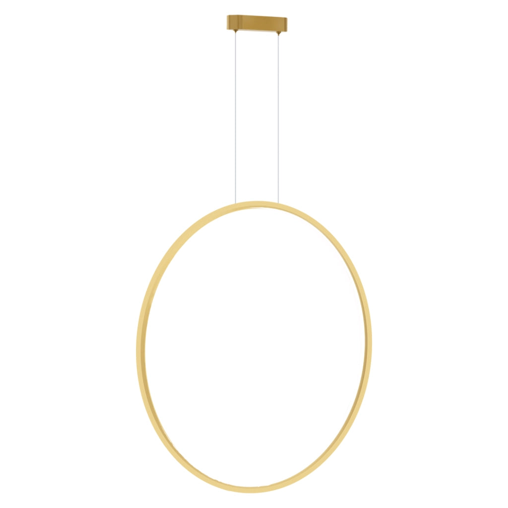Lampada sospensione LED anello oro Milagro Saturno 46W