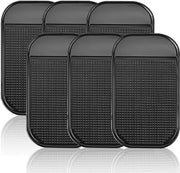Matte antislip per auto, 6 pezzi, per interno auto, in PU nero, per dashboard (138 * 78mm)