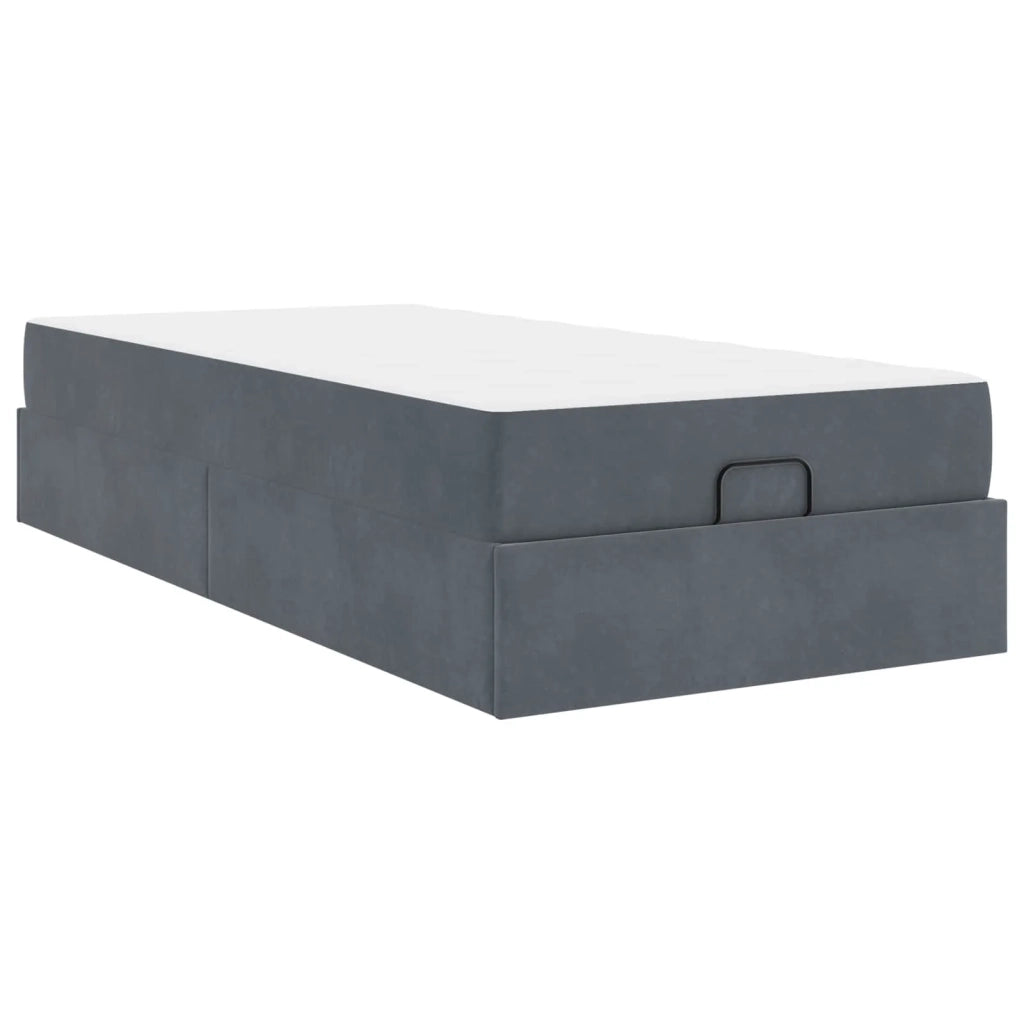 Struttura letto con materasso 2 pcs-Giroletto Grigio Sfumato Velluto 479113