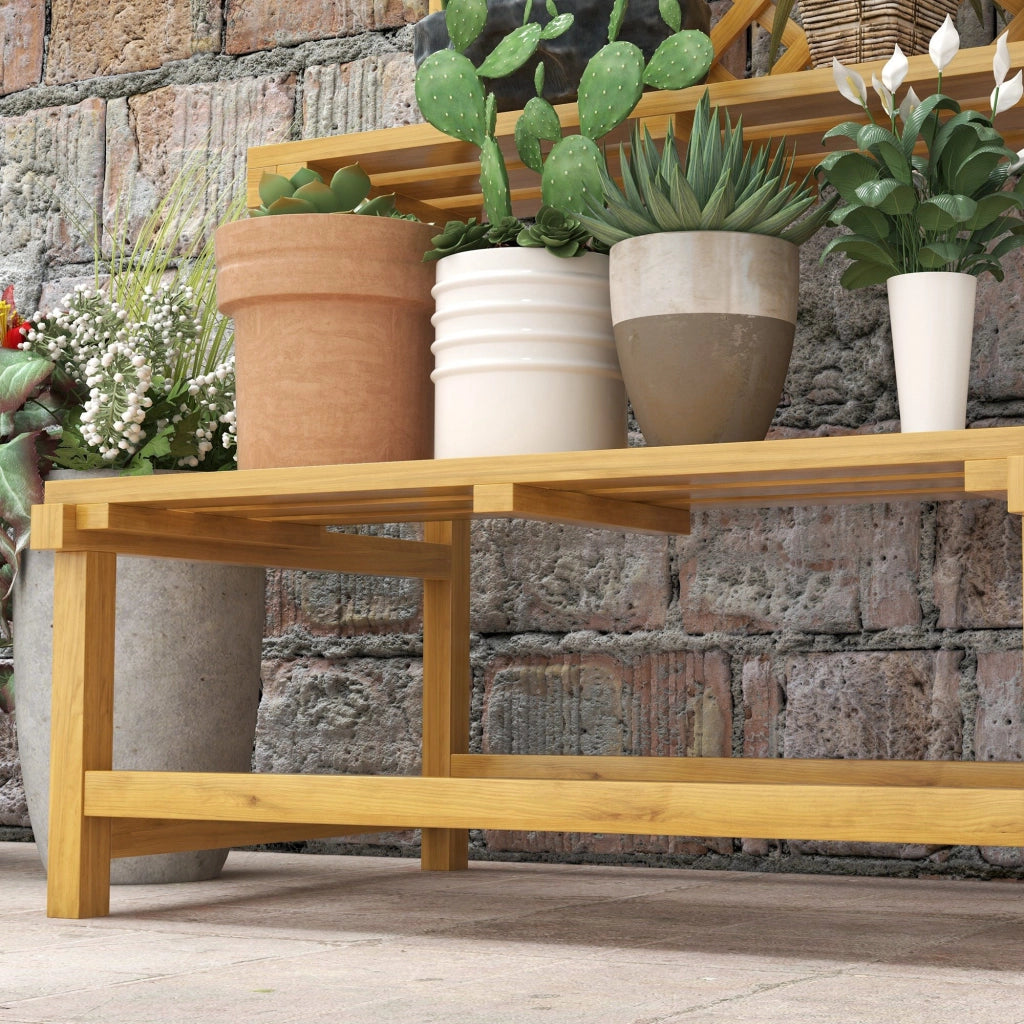 Blumenregal con Spalier e Tetto ¨C Minimal ¨C Legno Abete Giallo 75x50x166 cm