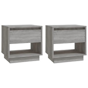 Set di 2 Comodini | Armadio da Notte | Mobiletto da notte Grigio Sonoma 45x34x44 cm in Truciolato
