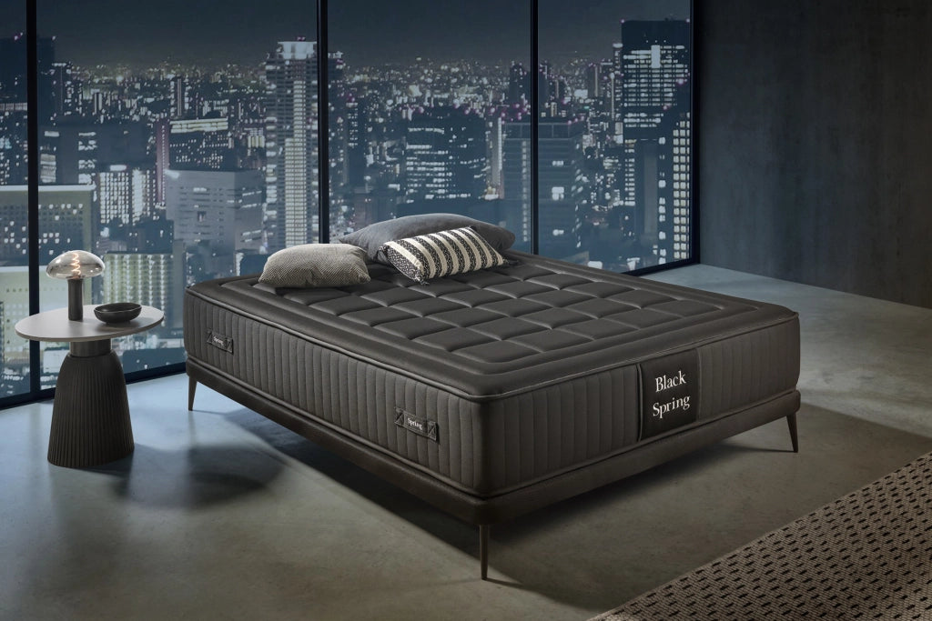 Materasso a molle insacchettate Black Spring Royal, 30cm, 90x200cm - Moonia