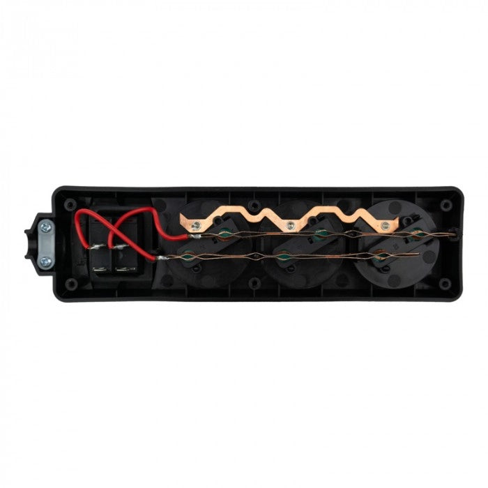 Ciabatta elettrica 3 prese con interruttore nera Ecolight