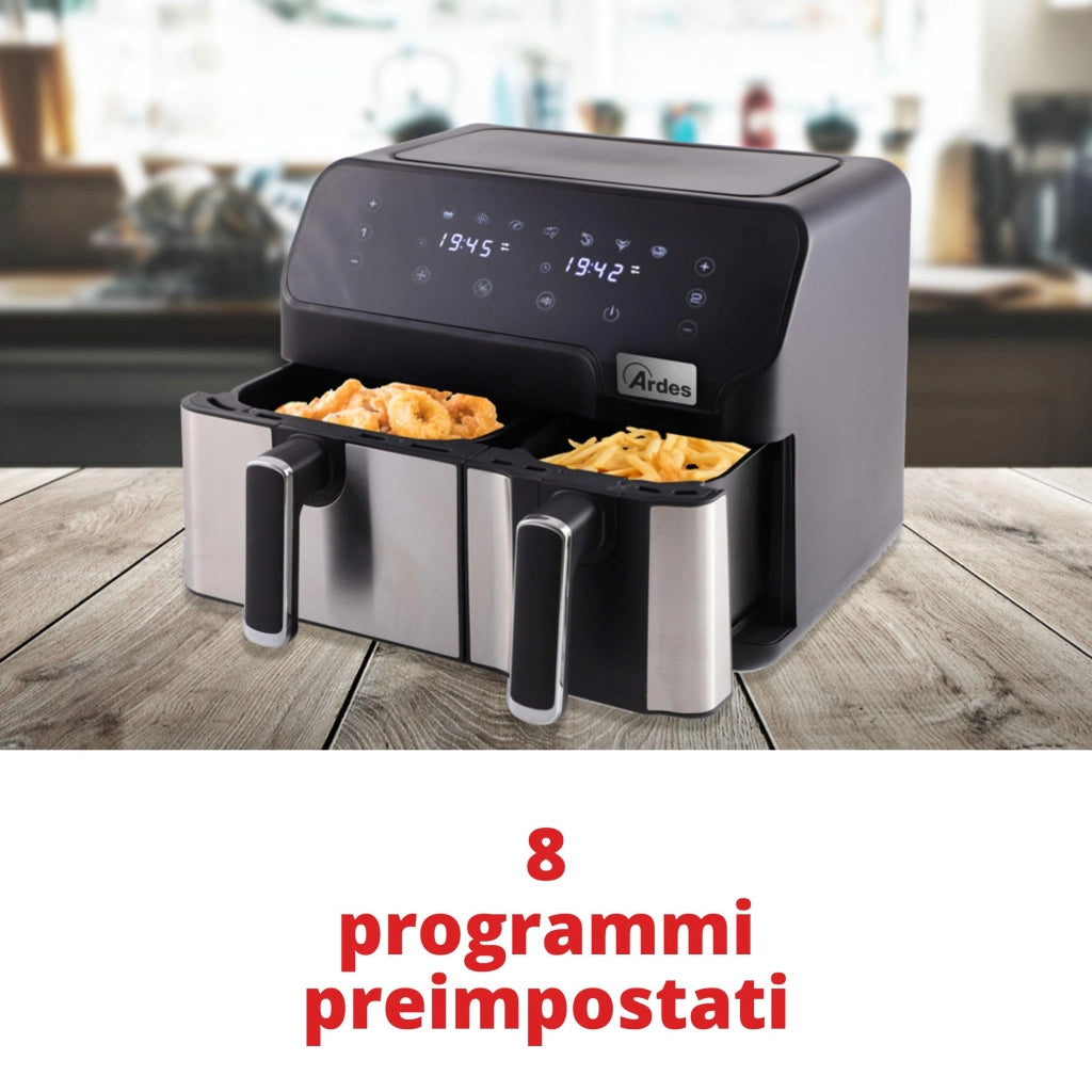 Friggitrice Elettrica ad Aria Ardes Eldorada Dual 1700 w
