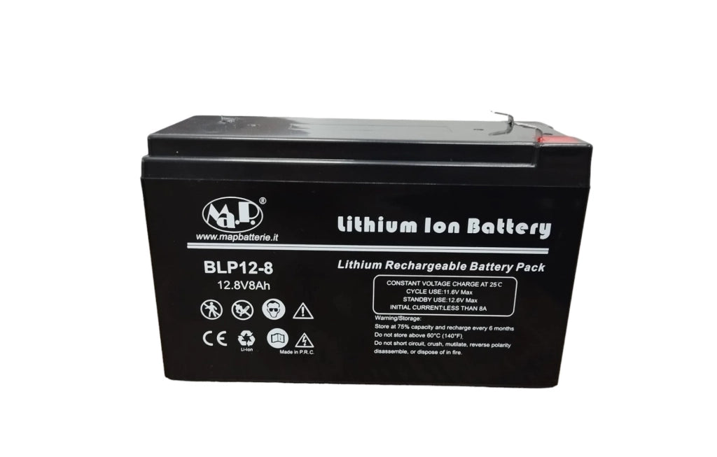 Batt. LiIon 3S 12V 8Ah Dim.150x65x98mm per pompa Volpi