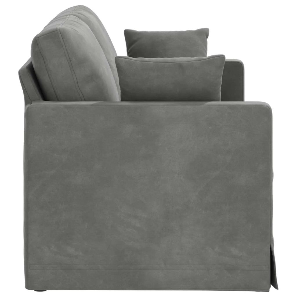 Divano Grigio scuro 158 x 78 x 80 cm Velluto