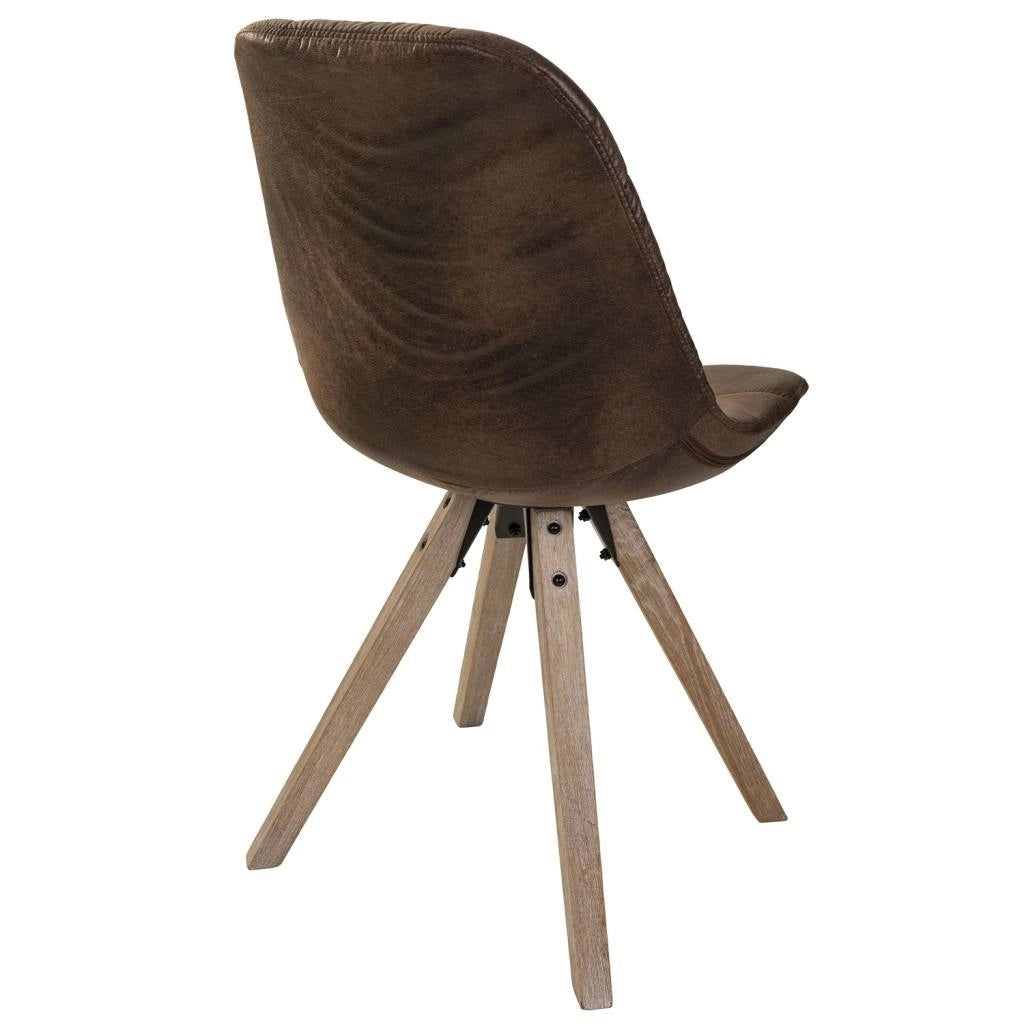 Sedia imbottita marrone 48x44x47/84h