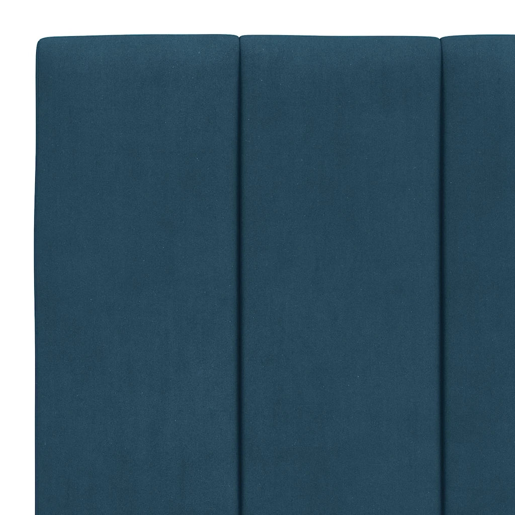 Letto con Materasso Hanko Blu 90x190 cm in Velluto 3208572