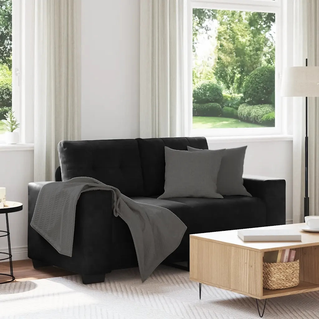 Divano Divanetto-Sofa Nero 120 cm in Velluto 897466