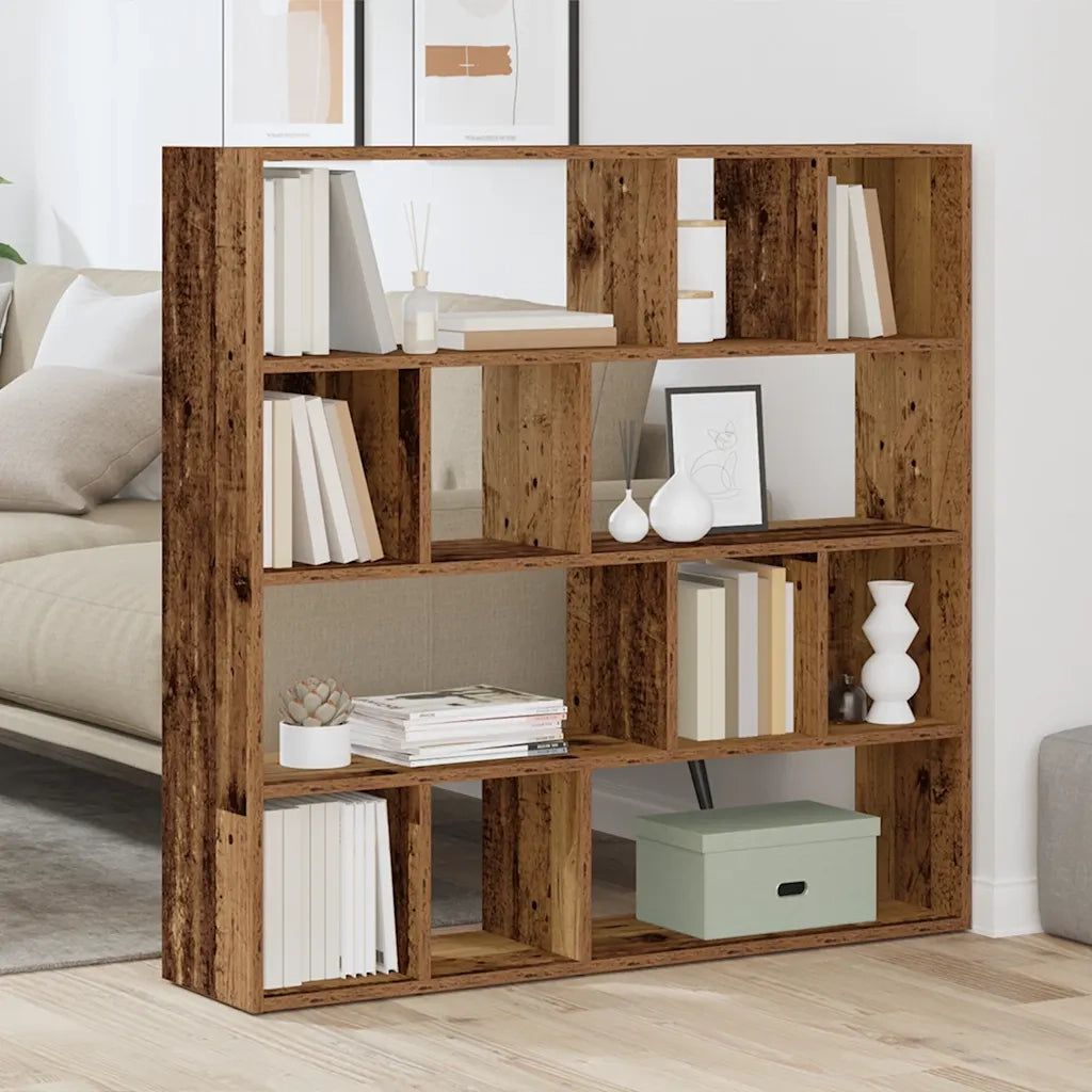 Libreria/Divisorio Ambienti | Divider per stanze | Paravento Legno Antico 105x24x102 cm