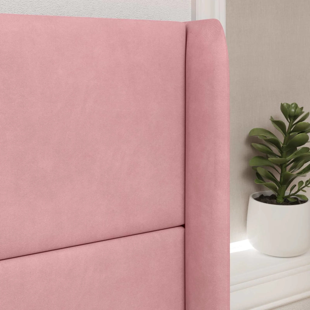 Orecchia della Testata Rosa 80 x 16 x 4 cm Velluto 346615