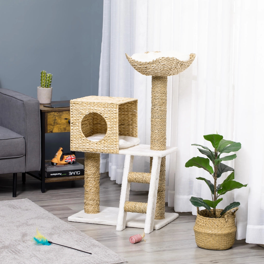 Tiragraffi per Gatti ¨C Xylo ¨C Altezza 100,5 cm con Cuscini e Scala