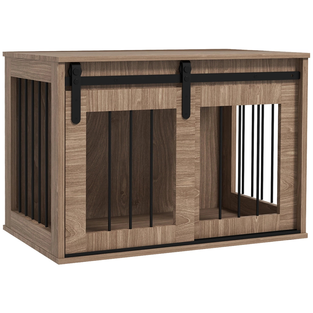 Gabbia per cani e animali ¨C Minimal ¨C effetto legno 80x54x57 cm